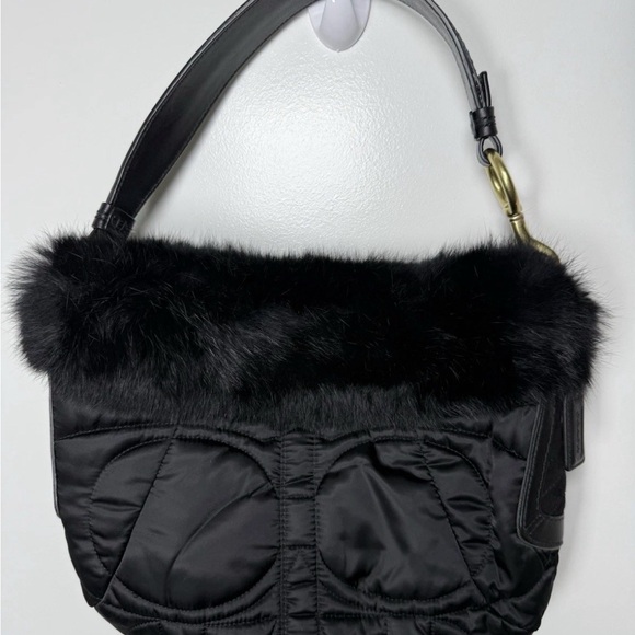 Coach Rabbit/Suede/Nylon Bag